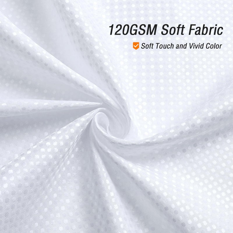 Gibelle Extra Long Shower Curtain 72 x 84  Tall Waffle Weave Textured Fabric Shower Curtain for Bathroom  Water Repellent  Machine Washable  White - Image 2