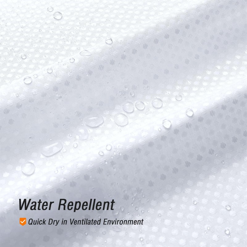 Gibelle Extra Long Shower Curtain 72 x 84  Tall Waffle Weave Textured Fabric Shower Curtain for Bathroom  Water Repellent  Machine Washable  White - Image 3