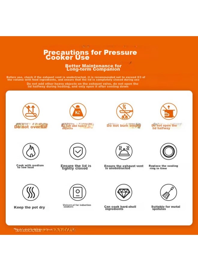 Supor 304 Stainless Steel 4.0l Pressure Cooker 20cm Quick Cooking Anti-explosion High Pressure Cooker Compatible With Induction Cooker - Image 1