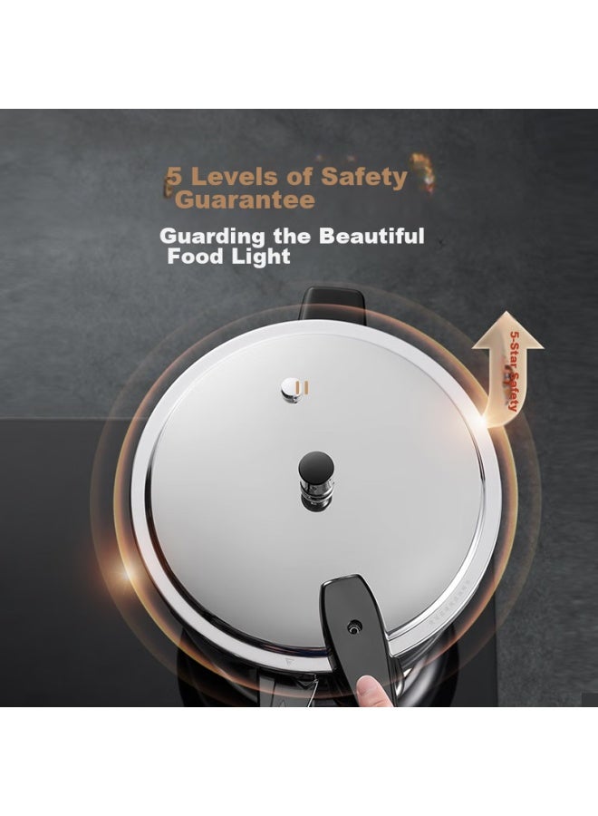 Supor 304 Stainless Steel 4.0l Pressure Cooker 20cm Quick Cooking Anti-explosion High Pressure Cooker Compatible With Induction Cooker - Image 2