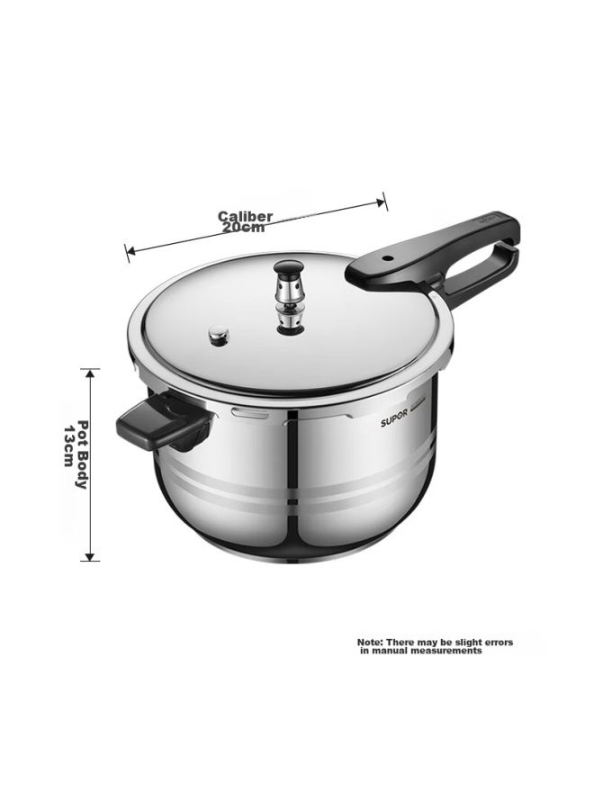Supor 304 Stainless Steel 4.0l Pressure Cooker 20cm Quick Cooking Anti-explosion High Pressure Cooker Compatible With Induction Cooker - Image 4