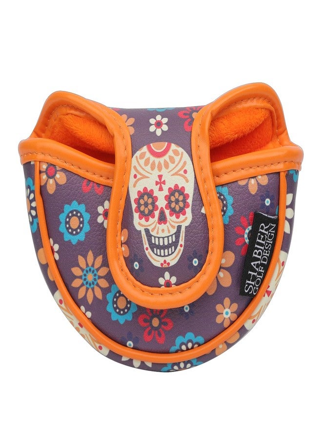 SHABIER Golf Mid-Mallet Headcover with Sugar Skull Design for Golf Putter Head Cover - Image 2