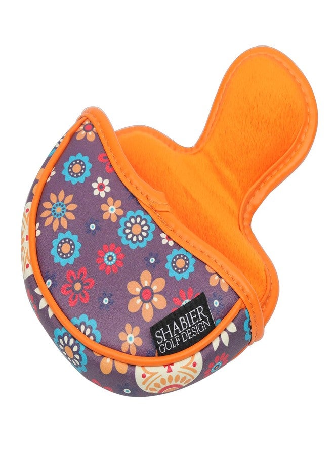 SHABIER Golf Mid-Mallet Headcover with Sugar Skull Design for Golf Putter Head Cover - Image 4