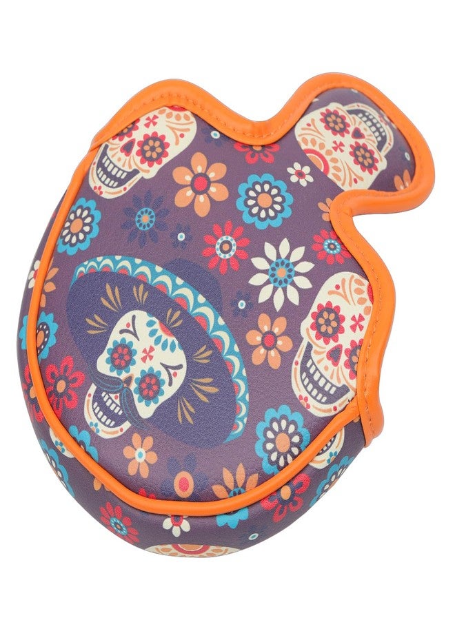 SHABIER Golf Mid-Mallet Headcover with Sugar Skull Design for Golf Putter Head Cover - Image 3