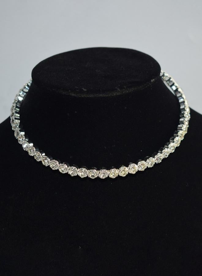 Take Two Silver Crystal Necklace with Bracelet and Earrings Set - Image 5