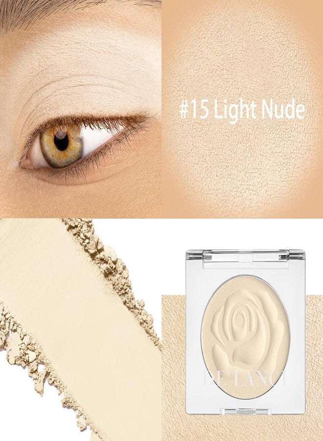 ecofavor Matte Nude Single Eyeshadow Palette, Warm Beige Eye Shadow Blending Primer Base Makeup with Applicator, High-Pigment Waterproof Pressed Powder Compact for Woman Brightening & Everyday Natural looks - Image 2