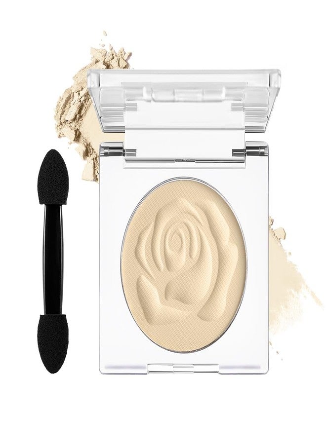 ecofavor Matte Nude Single Eyeshadow Palette, Warm Beige Eye Shadow Blending Primer Base Makeup with Applicator, High-Pigment Waterproof Pressed Powder Compact for Woman Brightening & Everyday Natural looks - Image 1