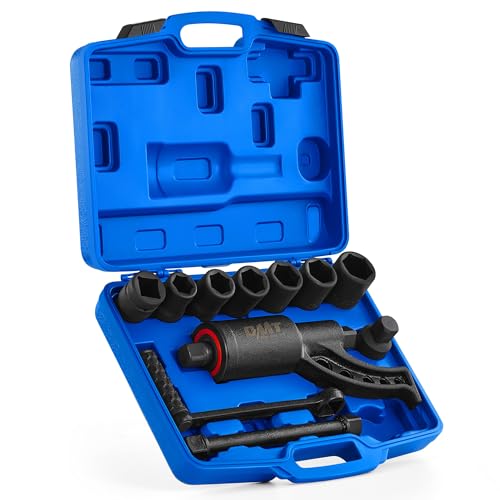 Orion Motor Tech Torque Multiplier, 11pc 1" Drive Heavy Duty Torque Multiplier Wrench Set with 8 Cr-V Sockets 21-38mm, 6800 Nm 1:64 Labor Saving Lug Nut Remover for Semi Trucks RVs Buses - Image 1