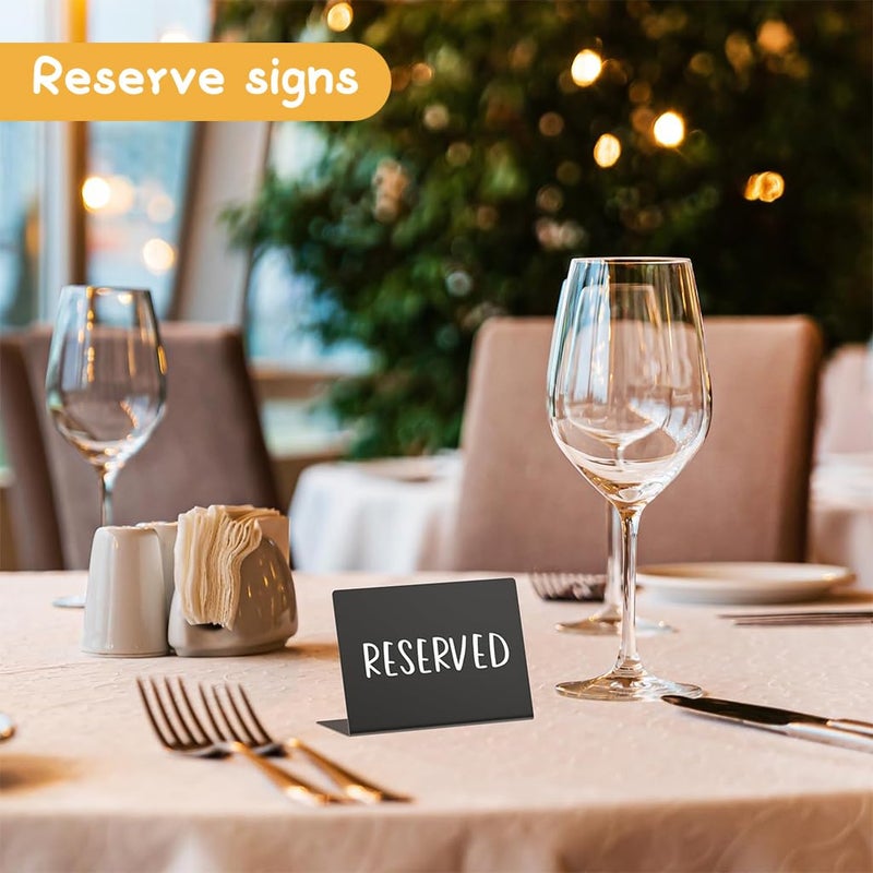 Climberty ® 12Pcs Reuseable Price Display Stands 4" x 3" Chalkboard Stand for Displaying Price, Dish Name, with White Marker & Wipe Cloth, Versatile Samll Display Stand for Buffet Party, Bakery - Image 3