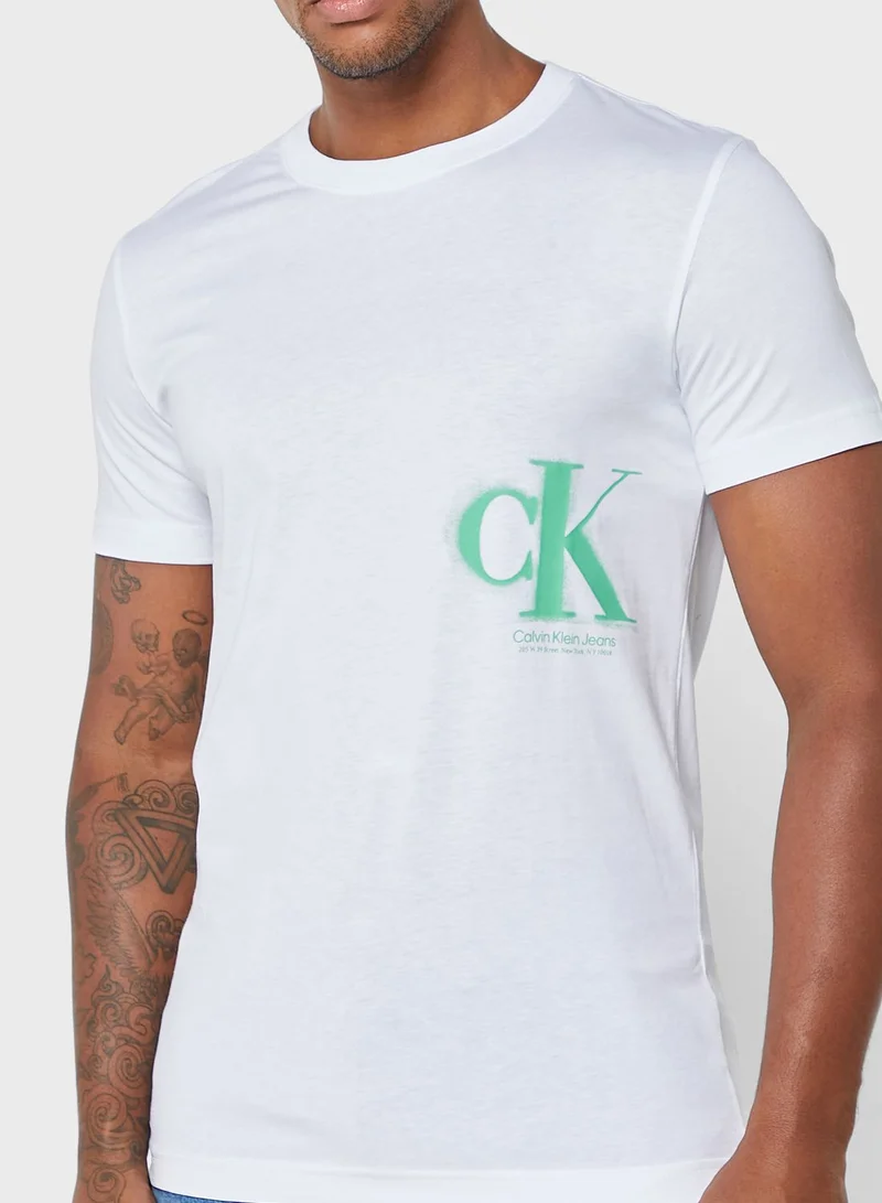 Calvin Klein Jeans Logo Crew Neck T-Shirt