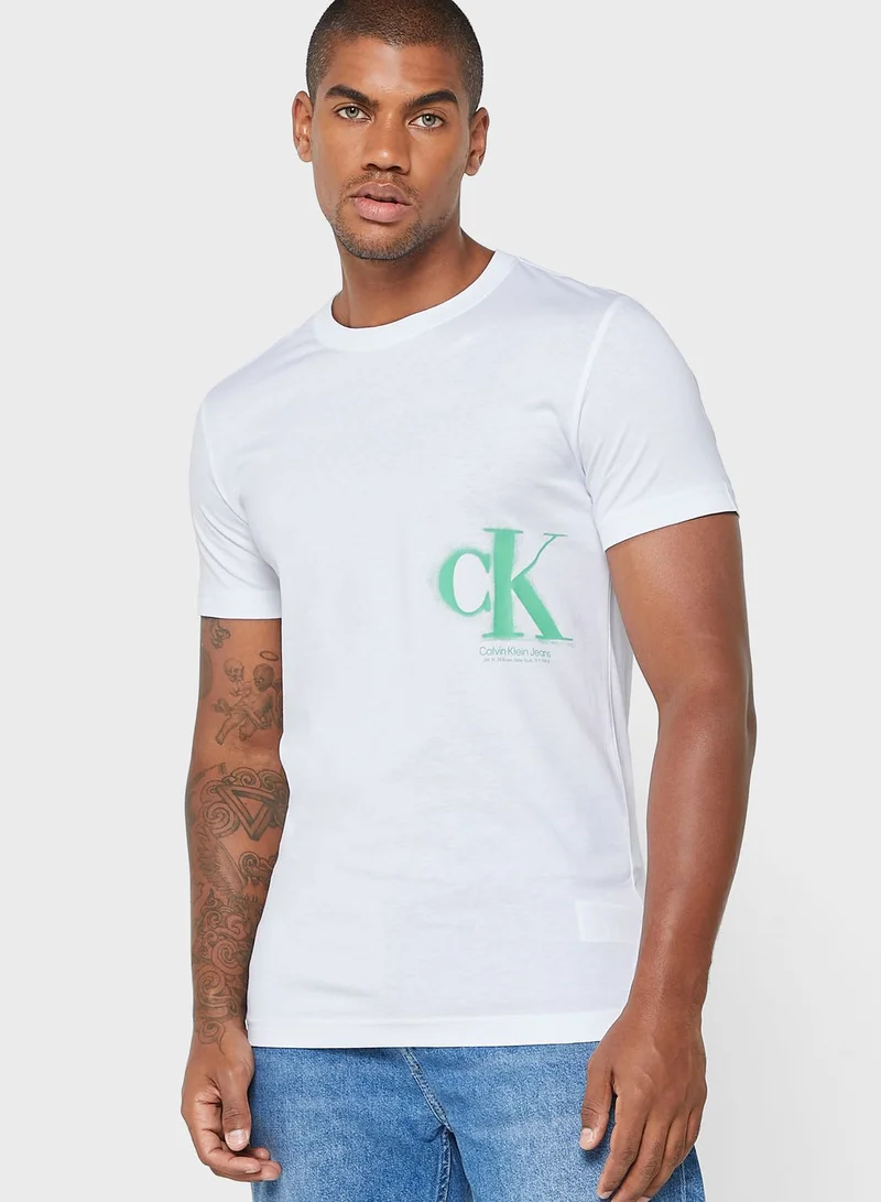 Calvin Klein Jeans Logo Crew Neck T-Shirt