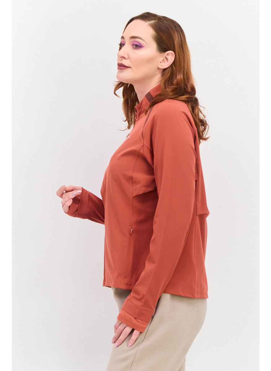 Brooks - Women Sportswear Fit Long Sleeve Training Jacket, Copper Red - Image 1