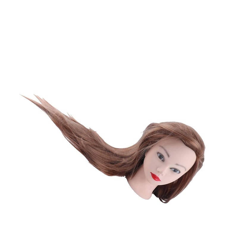 Mannequin Head, Fluffy High Temperature Fiber Training Head, Hairstyling Practice with Large Hair Volume, Ideal for Beauty Teachers & Students - Image 3