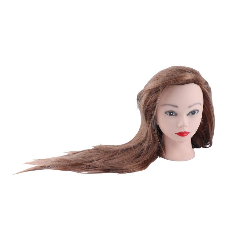 Mannequin Head, Fluffy High Temperature Fiber Training Head, Hairstyling Practice with Large Hair Volume, Ideal for Beauty Teachers & Students - Image 4