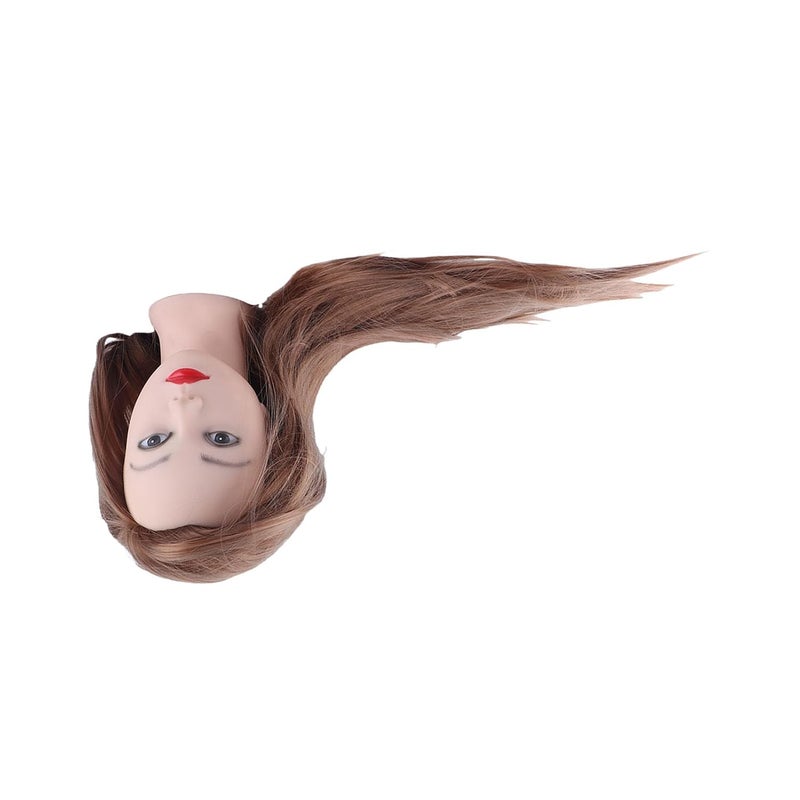 Mannequin Head, Fluffy High Temperature Fiber Training Head, Hairstyling Practice with Large Hair Volume, Ideal for Beauty Teachers & Students - Image 2