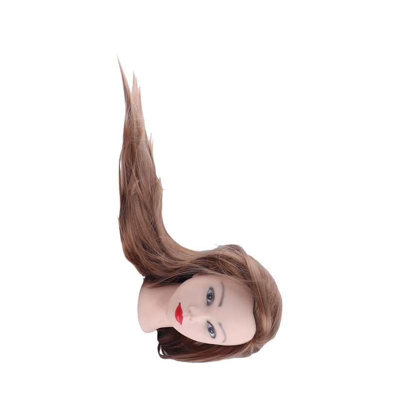 Mannequin Head, Fluffy High Temperature Fiber Training Head, Hairstyling Practice with Large Hair Volume, Ideal for Beauty Teachers & Students - Image 1