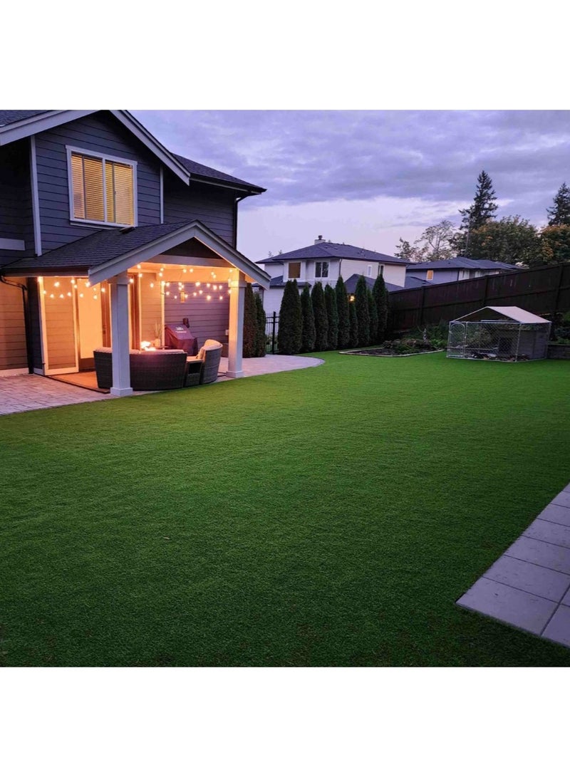 لينجوي سجادة من العشب الصناعي، عشب صناعي ناعم ومريح، سجادة من العشب لتزيين الحدائق الداخلية والخارجية - Image 1