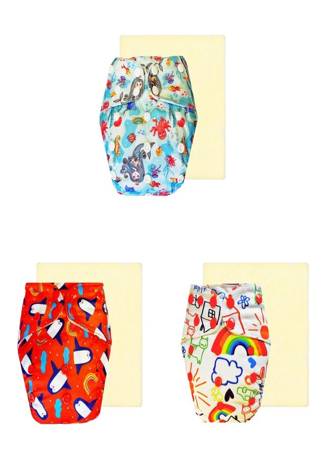 حفاضات دمبلدو إيليت القماشية مع ماصة سحرية (عبوة من 3) | ناعمة ولطيفة | قابلة لإعادة الاستخدام والغسل | مناسبة للسفر | مثالية للأطفال الصغار | من 3 أشهر إلى 3 سنوات | للجنسين - Image 1