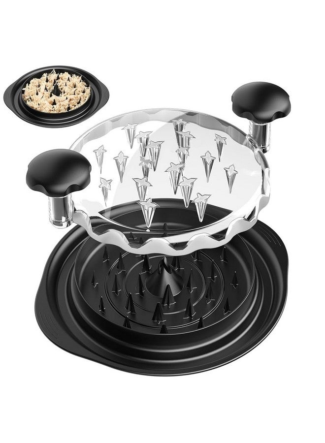 SUPVOX Supvox® 10.8" Chicken Shredder - Ergonomic Meat Shredder with See-Through Cover & Anti-Slip Base for Quick, Safe Food Preparation, BPA-Free, Heat Resistant, Ideal for BBQs & Salads (Black)  - Image 1