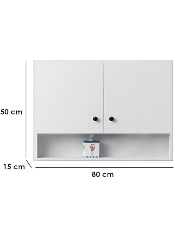 Markero Group Versatile Bathroom Shelf Unit with Expanding Design – 2 Raised Shelves & 3 Open Storage Compartments for Efficient Organization"  - Image 2