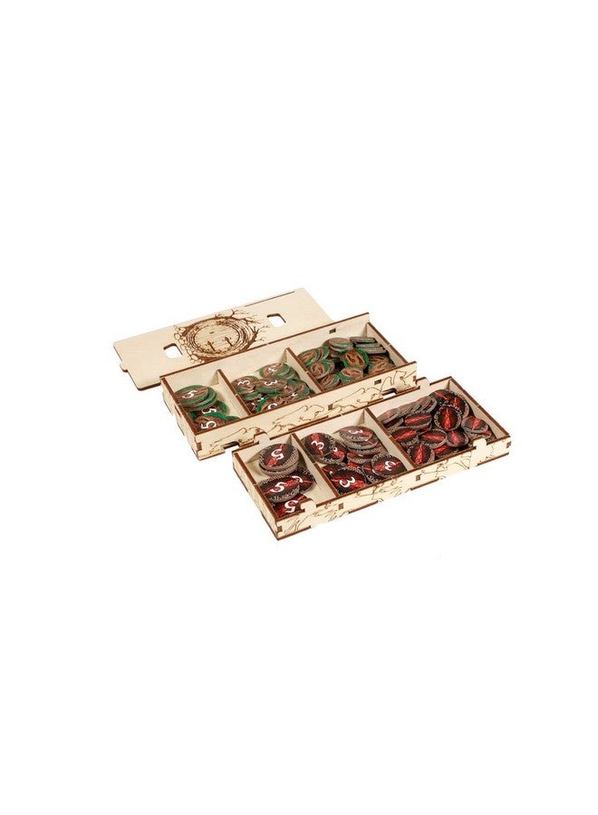 The Broken Token Game Organizer Compatible with The Lord of The Rings: The Card Game Revised Core Set - Wooden Game Organizing Box with Multiple Trays and Dividers - Image 5