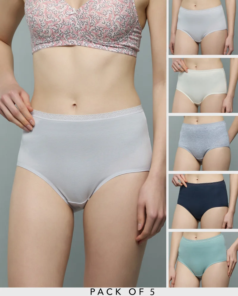 أر أند بي 5 Pack Lace Trim Full Briefs
