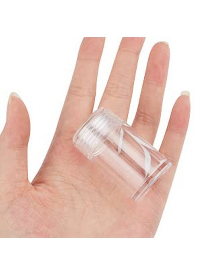 glasstore - 6 Pcs Plastic Loose Powder Jar 10G Clear Refillable Face Powder Case Cosmetic Sample Pots Bottles Eyeshow Powder Box Concealer Powder Sifter Container With 12 Holes (Clear Lid) - Image 1