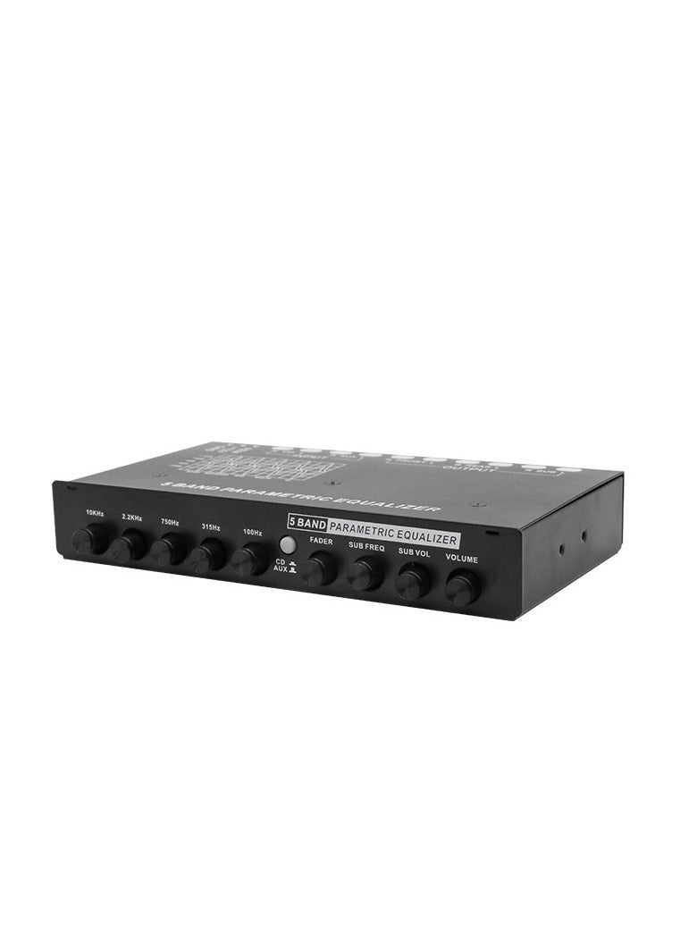Generic Car Equalizer: 5-Segment Equalizer Car Amplifier Sound EQ Tuned Frequency Division Amplifier  - Image 2