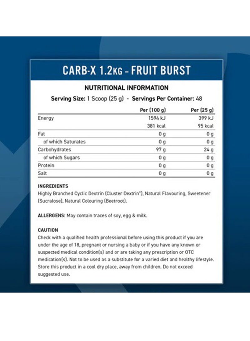Applied Nutrition Carb-X Fruit Burst Flavor 48 Servings 1.2Kg - Image 5