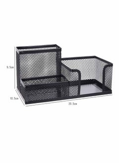 Generic 3 Compartment Desk Organizer Mesh Desktop Pen Storage Holders, Black  - Image 4