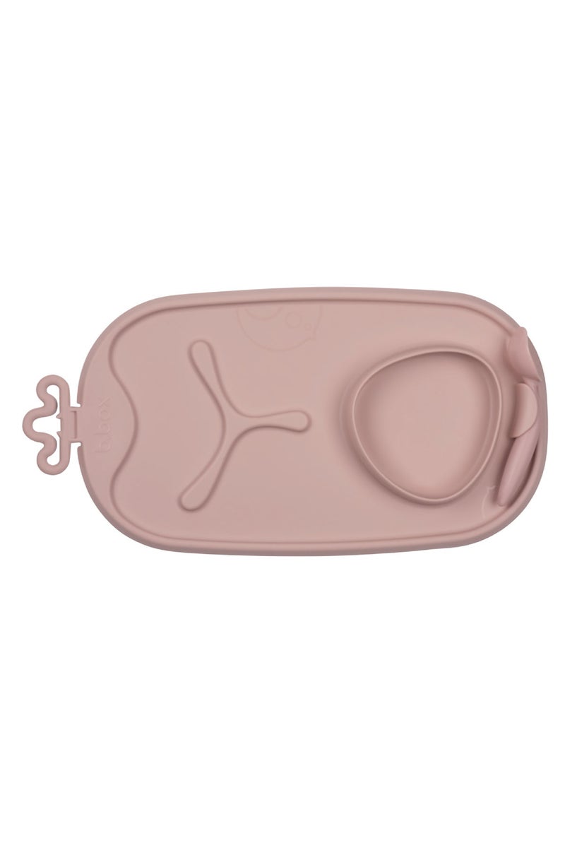 b.box حصيرة تناول الطعام القابلة للف لف + الذهاب، حصيرة تغذية للأطفال والرضع، فاصل ووعاء بثلاثة أقسام، تناسب معظم الكراسي العالية وسهلة السفر - Image 1