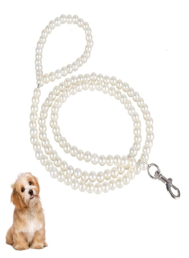 MiOYOOW Pet Leash, 3.94 FT Pearl Dog Leash with 360° Rotating Hooks for Small Dogs Cats Training Running Walking - Image 1