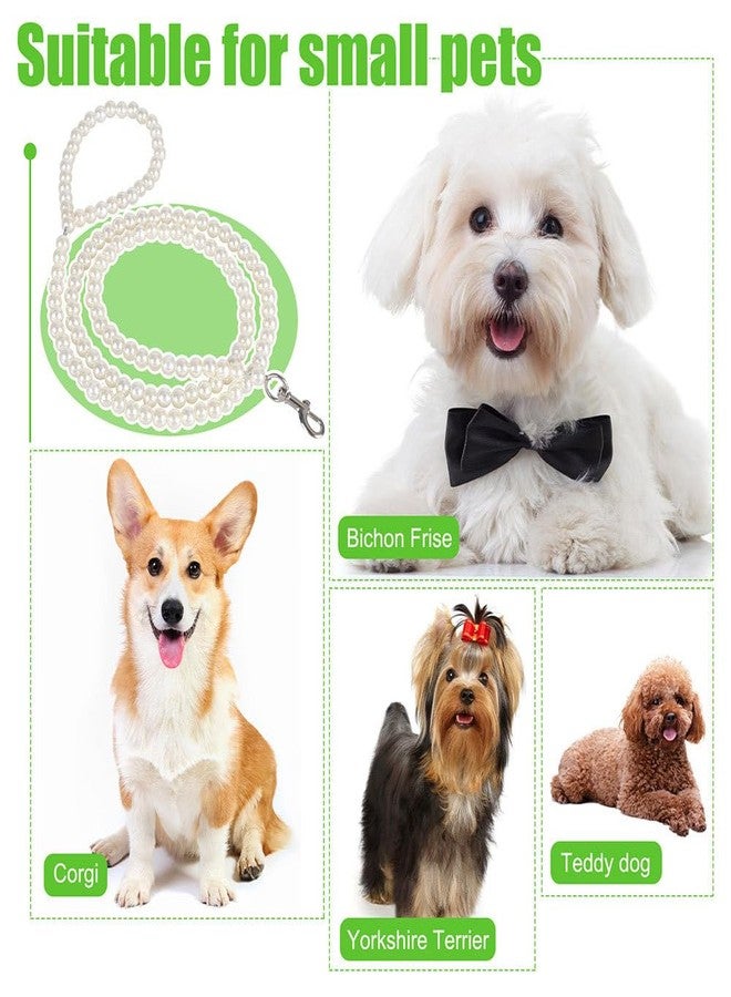 MiOYOOW Pet Leash, 3.94 FT Pearl Dog Leash with 360° Rotating Hooks for Small Dogs Cats Training Running Walking - Image 4