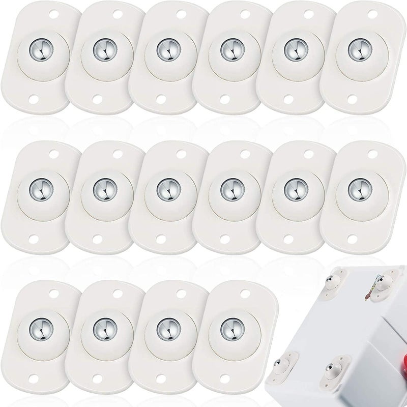 AaruBhakti Universal 360 Self Adhesive wheels for furniture moving Caster Roller For Trolley Gaming Pc Mini Swivel Casters Wheels 8 PCS 1 Wheel