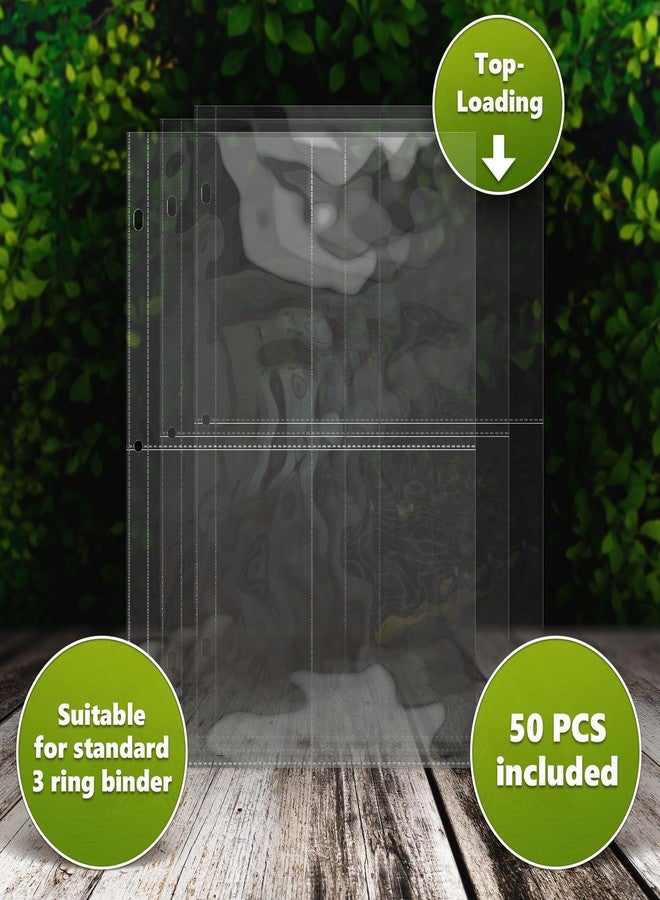 CraftSaints 400 Pockets Seed Storage Organizer Sleeves (50 Pack) Slot Size 3.5x5, 4 Pocket Garden Seed Organizer, Clear Sleeves for Seed Packet Storage, Seed Keeper, Seed Organizer Binder - Image 3