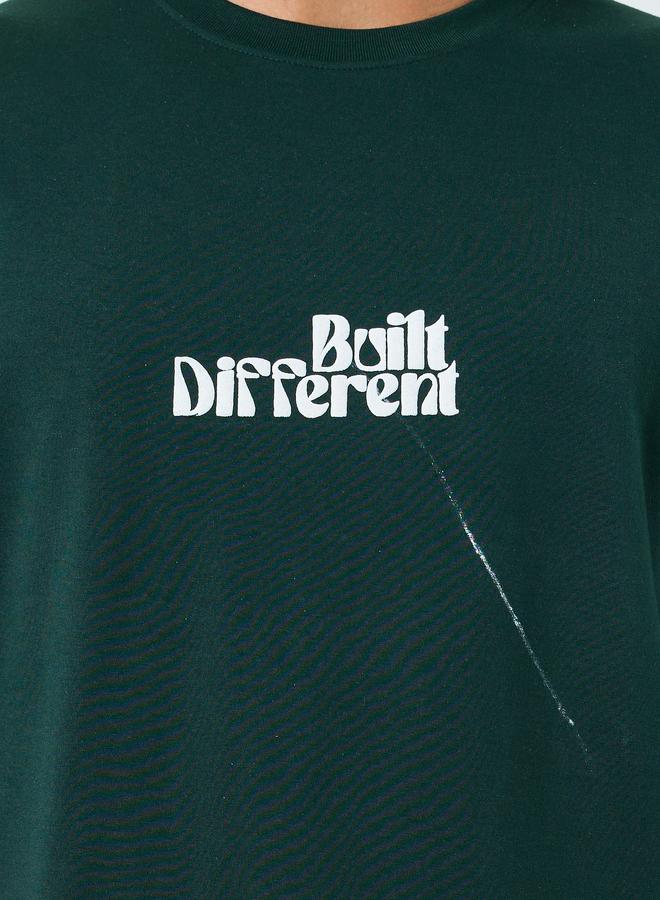 Styli Men Green Graphic Print Oversized T-Shirt - Image 3