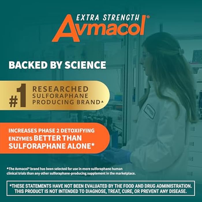 Nutramax Laboratories Avmacol Extra Strength Sulforaphane-Producing Supplement for Detoxification, Antioxidant Support, Immune Health, Adults & Children, Moringa, 30 Tablets - Image 3
