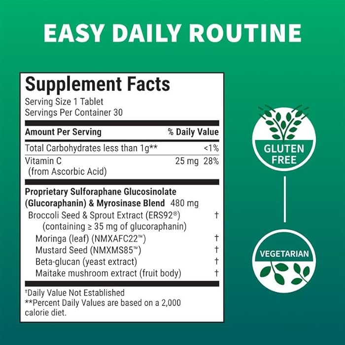 Nutramax Laboratories Avmacol Extra Strength Sulforaphane-Producing Supplement for Detoxification, Antioxidant Support, Immune Health, Adults & Children, Moringa, 30 Tablets - Image 2