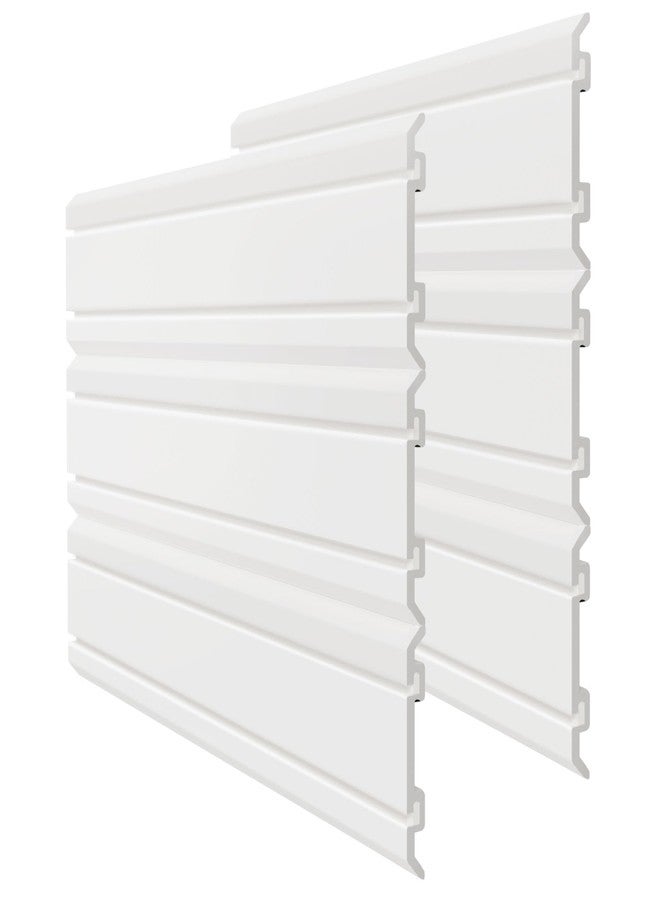 BELLO YON Slatwall Panel 6PCS PVC Slatwall Board, 6" x 24" Wall Mounted Slat Wall Rack, Heavy Duty Garage Wall Organizer, White - Image 1