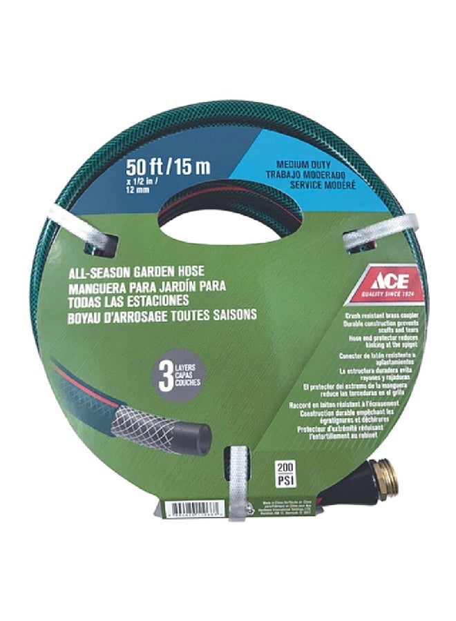 ACE Medium Duty Reinforced All Season Garden Hose Green 50 ft 7695570