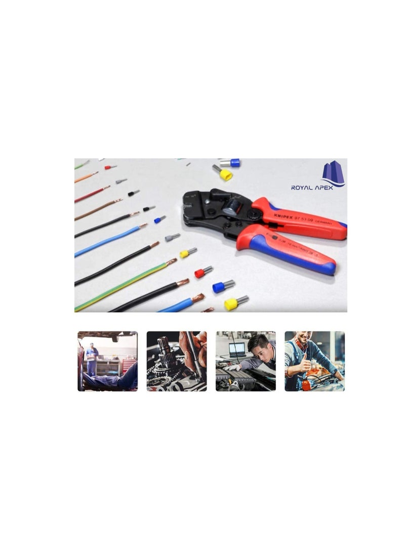 Insulated Ferrules Terminal Block Cord End Wire Tubular Connector, Electrical Crimp Cable Lugs, Terminal Cable Crimp Cable Sleeve for Wire Connection (Pack of 100) (50mm - E5020, Red) - Image 1