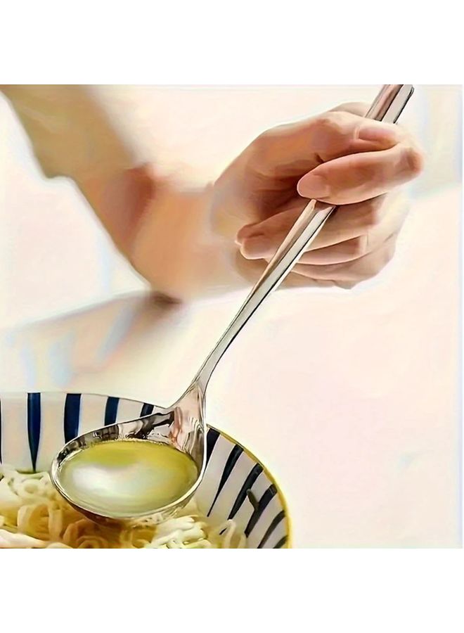 5pcs Stainless Steel Soup Spoons With Long Handles For Hot Pot Porridge And Home Kitchen - Image 4