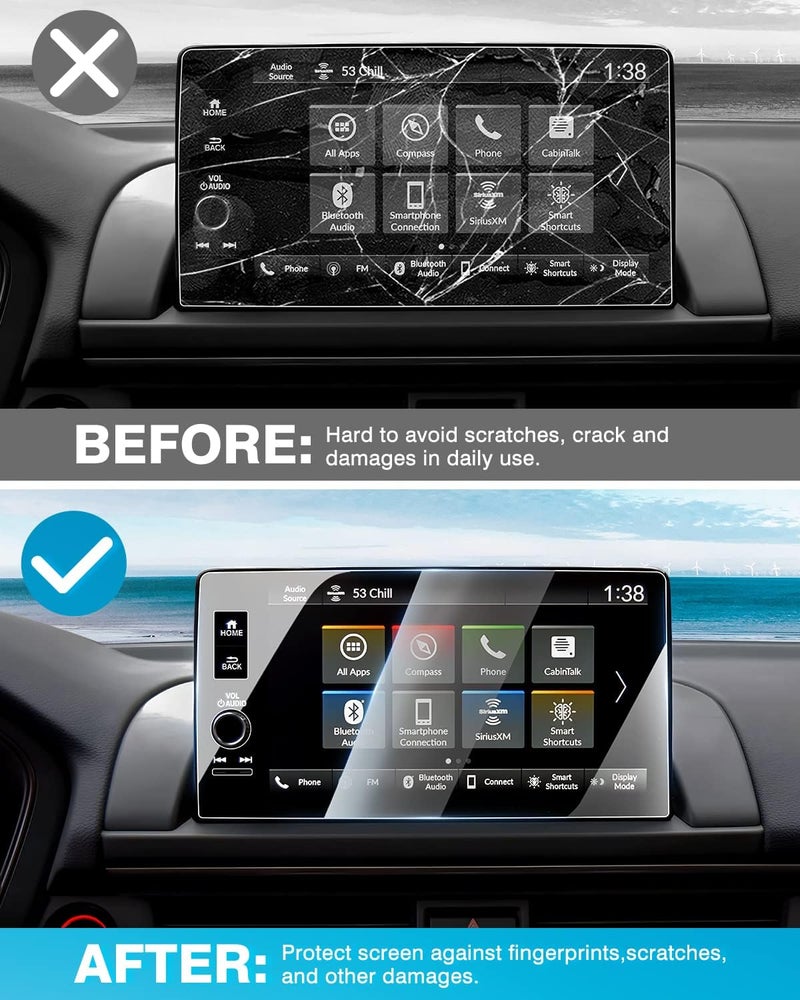 Karltys 【Upgrade 2 Pack Screen Protector for 【No Glare u0026 Fingerprint】 Tempered Glass 2025~2023 Honda Pilot/Acura Integra 9-Inch - Image 3