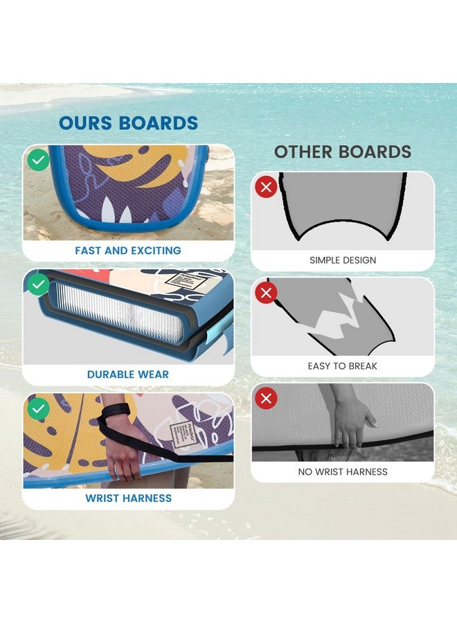 FunWater Body Board Inflatable Ultra Lightweight Pvc Core Boogie Board Foldable Surf Bodyborad With Pump For Teens And Adults - Image 4