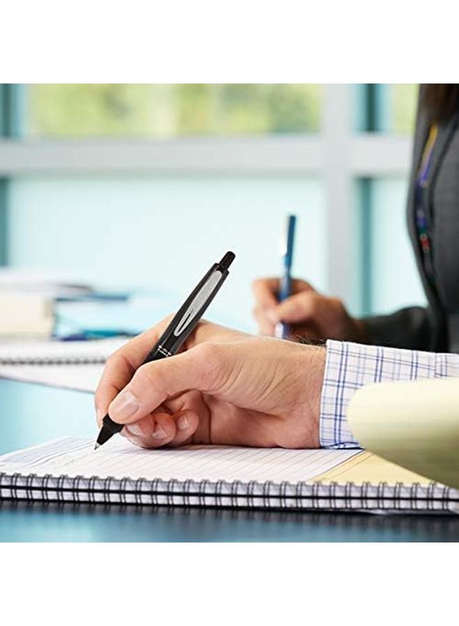 بايلوت دكتور جريب قلم حبر جاف كامل أسود قابل لإعادة الملء وقابل للسحب، حبر أسود متوسط النقطة، 3 عبوات 14634 - Image 3