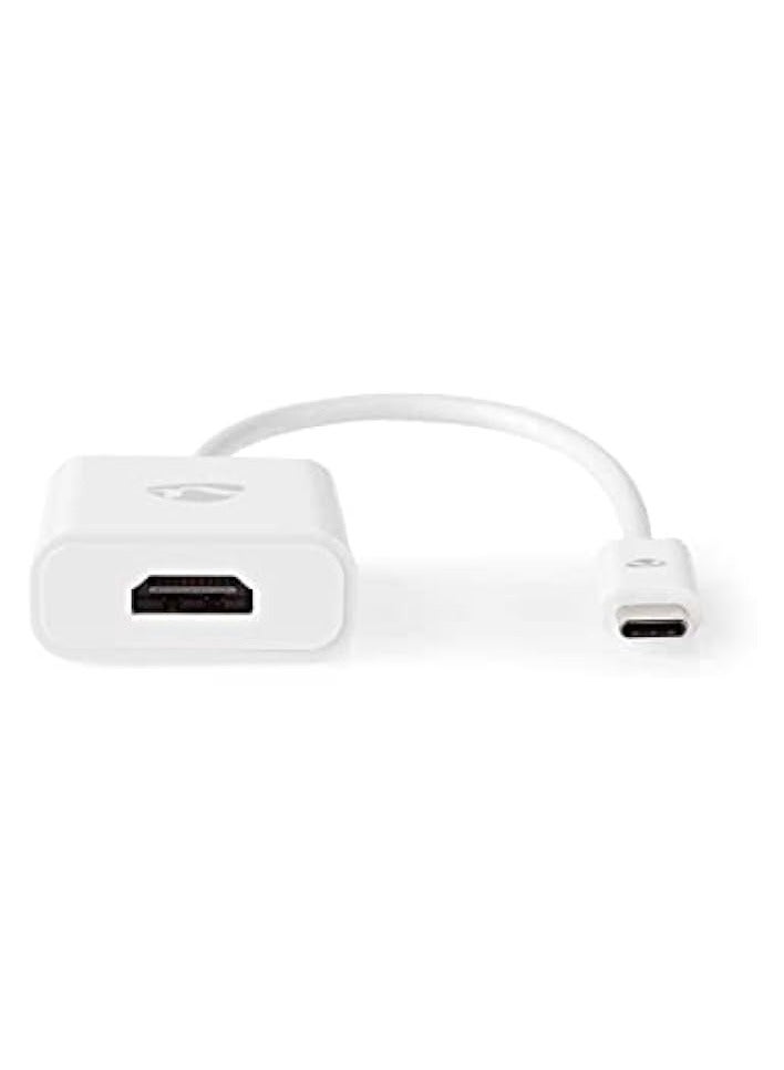 NEDIS USB Adaptor - USB 3.1 - USB Type-C Male - HDMI - 0.20 m - Round - Nickel Plated - PVC - White Imported from Nederlends - Image 4