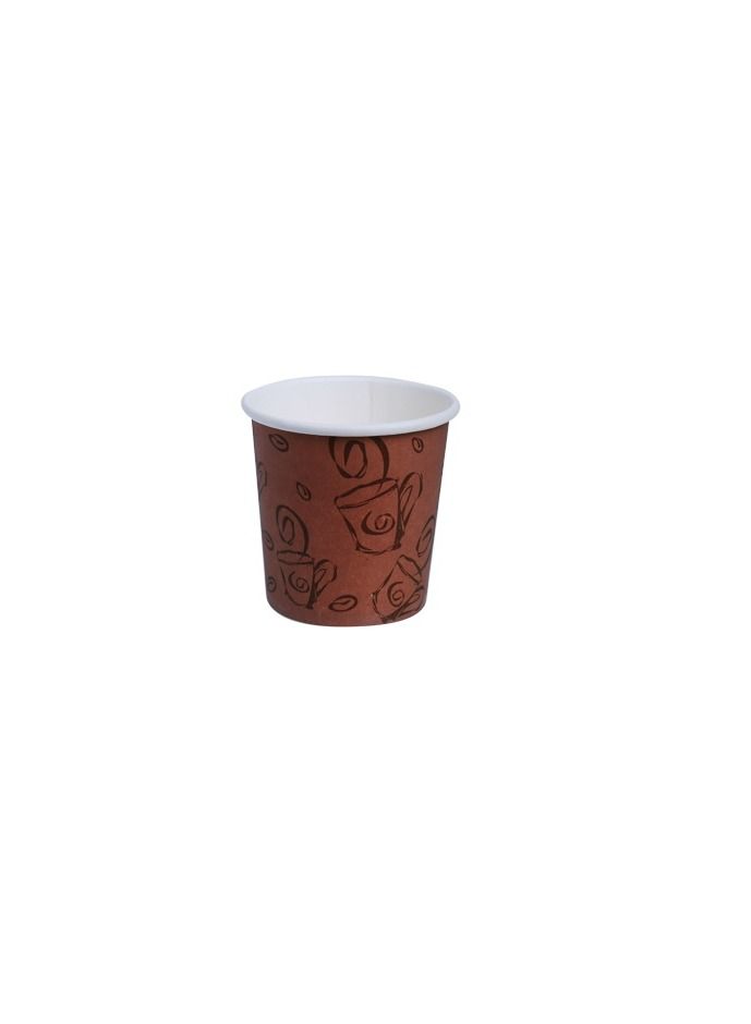 Falconpack 6oz Disposable Brown Paper Cups for Tea Coffee and Cool Drinks 50Pc - Image 1