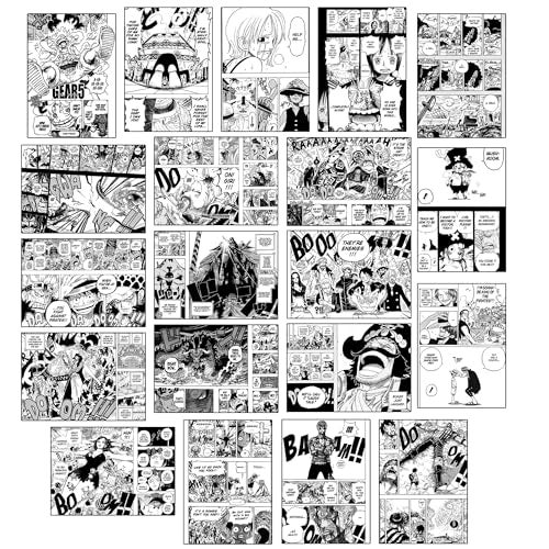 Thepaper9store Paper9store Manga Poster Set of 20 Manga Wall posters, 8.2x11.8 Inch Adhesive Tape Attached 300 GSM Cardstock, Anime Manga Wall decor (One Piece) - Image 1