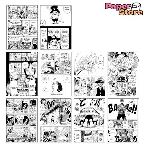 Thepaper9store Paper9store Manga Poster Set of 20 Manga Wall posters, 8.2x11.8 Inch Adhesive Tape Attached 300 GSM Cardstock, Anime Manga Wall decor (One Piece) - Image 3