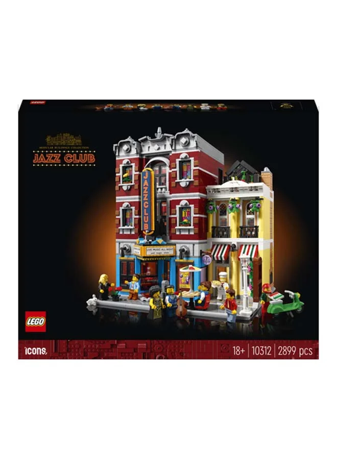 LEGO Icons Jazz Club 10312 Building Set For Adults; An Immersive Gift For Musicians And Jazz Fans; A Collectible For Adults Who Love Modular Buildings; Includes 5 Detailed Sections And 8 Minifigures (2,899 Pieces)
